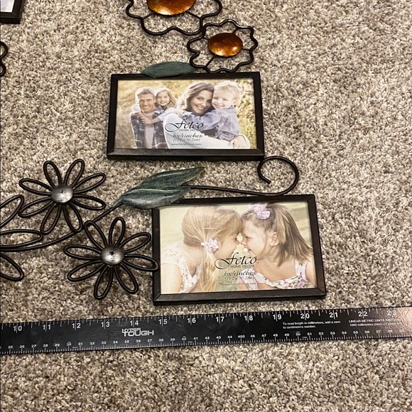 Fetco Jardana Decorative Floral Photo Frame with Orange and Silver Accents. - Picture 8 of 13